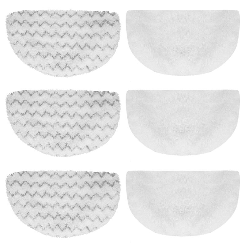 FFsign 6 Pack Replacement Steam Mop Pads for Bissell Powerfresh Steam Mop 1940 1440 1544 1806 2075 Series, Model 19402 19404 19408 19409 1940a 1940f 1940q 1940t 1940w B0006 B0017,Washable Cleaning Pad - Image 1